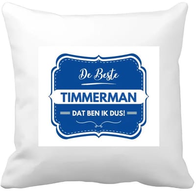 Akyol - de beste timmerman Kussen hoes - Timmerman - een timmerman - werk - afscheidscadeau - verjaardagscadeau - 40 bij 40 cm