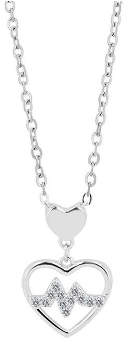 AKZENT Akzent damesketting met hanger "Evalotte" van 925 Sterlingzilver, gerhodineerd, duurzaam