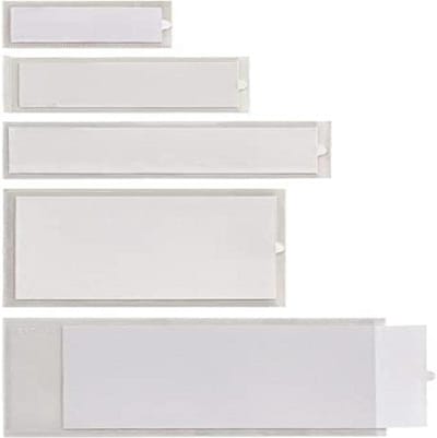 Zelfklevende etikettenhouder, transparant - 10 stuks