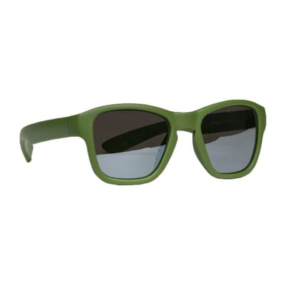 Melleson Eyewear - Kinderzonnebril Dani 3-7 jaar - Mosgroen - Spiegelcoating Lens - 100% UV-A en UV-B Bescherming - Inclusief Microvezel Pouch