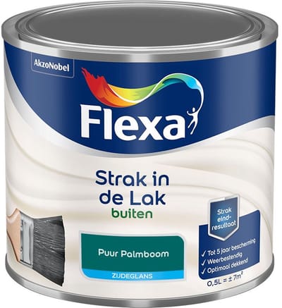 Flexa - Strak In De Lak Buitenlak Zijdeglans - Puur Palmboom - Mengverf - 500 Ml