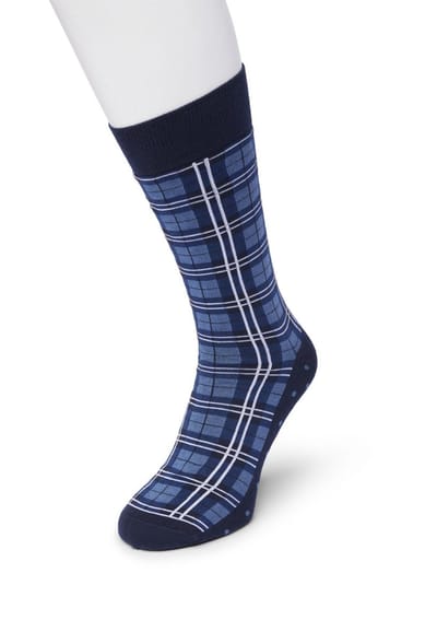 Bonnie Doon Sokken Big Checks donker blauw BP212102