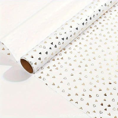 1 Rol, Gekleurde Hart Cadeauverpakking Rol: 300cm/118.1 Inch, Perfect voor Feesten - Decoratief Papier 3m