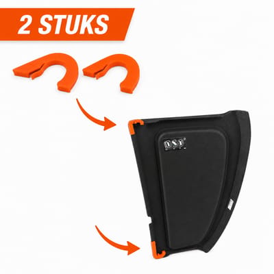 Bagageafdekking Scharnier Geschikt voor Volkswagen Golf 7 / GTI Hatchback – Kofferbak Hoedenplank Reparatie Clip – Links & Rechts – Oranje