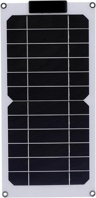 Draagbaar Zonnepaneel - Zonnelader Outdoor - Buiten Opladen - Hoge Efficiëntie Cellen - 20W Vermogen - Wit