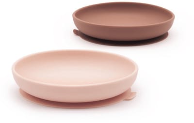 Ekobo - 2x Siliconen kinderbordje - Anti-slip - Sterk - BPA-vrij roze