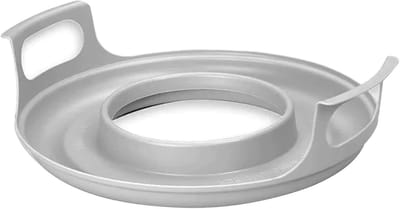 Microwave Plate Tray, Microwave Cool Caddy with Handles, Microwave Cooling Plate and Spillover Caddy, Microwave Tray Plate Stacker for Bowls, Plates and Microwave Meals, Gray