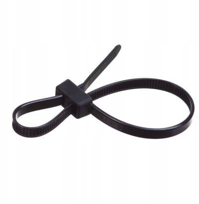 Zwarte Kabelbinders met Dubbele Lus, 200x4,8 mm, 100 Stuks