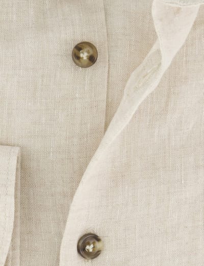 Beige linnen  John Miller overhemd