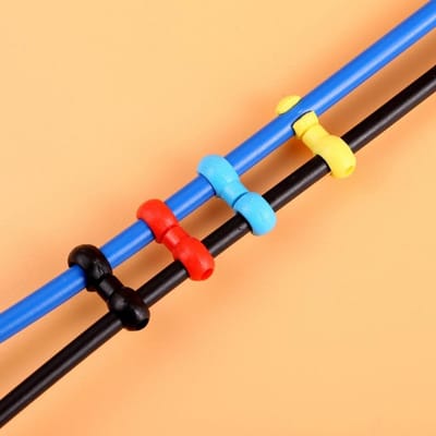 20x Fiets Kabelgeleiders S-Haak Set voor Remkabel en Versnellingskabel Behuizing - Kabelhouder Fietsaccessoire Zwart