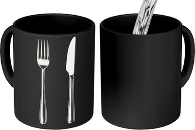 Magische Mok - Foto op Warmte Mokken - Koffiemok - Bestek - Klassiek - Elegant - Magic Mok - Beker - 350 ML - Theemok