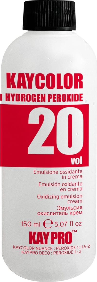 KayPro Kay Color Oxy Emulsion 20 Vol / 6% 150 ml - oxidatiecrème voor haarverf en blondeerpoeders / ontkleuringspoeders