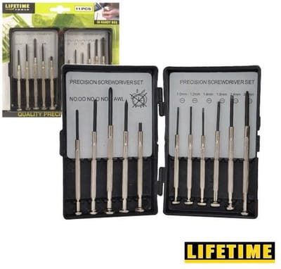 Lifetime Schroevendraaier set precisie 11-dlg