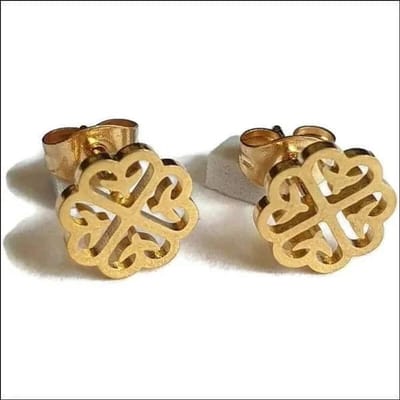 Aramat Jewels | Oorbellen | Stalen Oorbellen Goudkleur Rond - Trendy Cadeautjes | Keltisch-8mm | |8mm | Staal | Kinderen, Volwassenen | Verkleurd niet