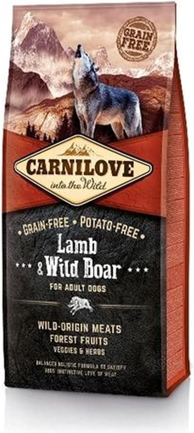 Carnilove Hondenvoer Lam Wildzwijn 12kg - Graanvrij, Hoog Vleesgehalte, Met Groenten en Fruit