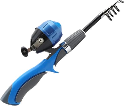 Hengelset voor beginners - Visstok kit - Vissen met kinderen - Telescopische hengel - 160 cm - Blauw