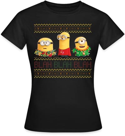 Minions Ugly X-mas Blah T-Shirt Dames