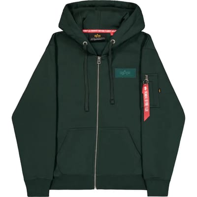 Zipped hoodie met print op de achterkant Alpha Industries