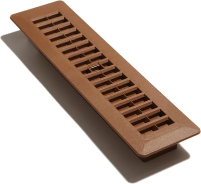 Vloerrooster - Vloerregister Raster - Ventilatie Afdekken - Massieve Kunststof Constructie - Rechthoekig - Eiken Bruin