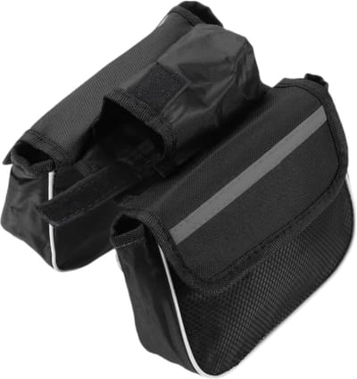 Fietszak voor Fietsframe - Nylon Waterdichte voortas voor mountainbike - Voor Road Bike en Mountainbike Voorkant Fietsrek （ Een zwarte ）