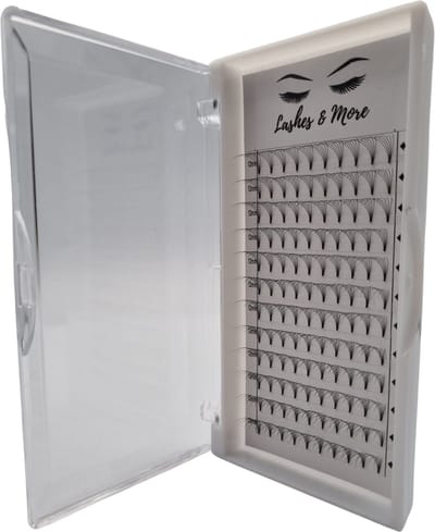 Lashes&More - 6D "Try out set" (13 trays) - Pre-Made Volume Fans - 8mm-14mm  0.07 D krul - wimperextensions - nepwimpers