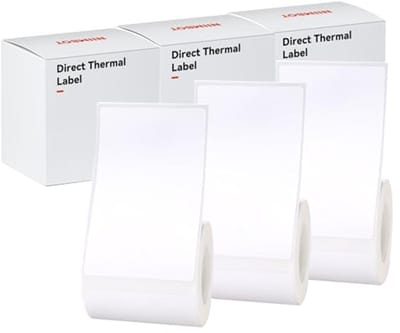 Zelfklevende Thermische Labelpapier 50x80mm - 3 Rollen Waterproof en Scheurvast voor Kantoor en Thuisgebruik