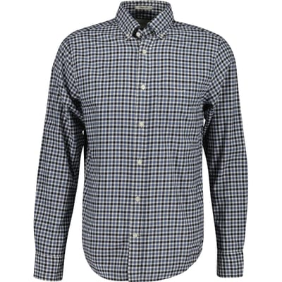 Gant Overhemd Cotton Twill Gingham Check Button-Down Naval Blue / male