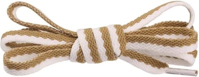 Beste Veters - Veters geweven - Schoenveters - Schoenaccessoires - 120 cm - Veters - Beige - Wit - Double kleur - Zomer -Zomertopper