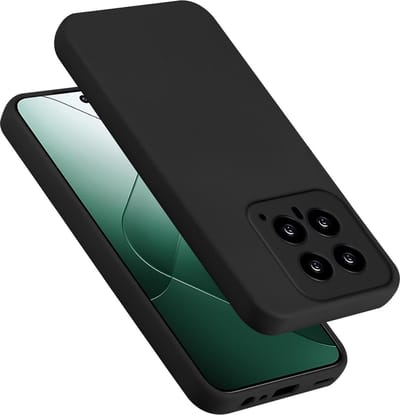 Cadorabo Hoesje geschikt voor Xiaomi 14 in LIQUID ZWART - Beschermhoes gemaakt van flexibel TPU silicone Case Cover