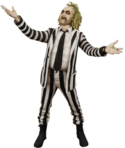 NECA Beetlejuice 1988 Action Figure 1/4 Striped Suit Beetlejuice 45 cm Action Figuur