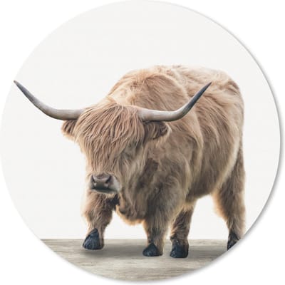 Muismat kinderen - Schotse Hooglander - Dieren - Hout - Jongens - Kinderen - Kids - Muismat kinderkamer - Muismat voor jongens