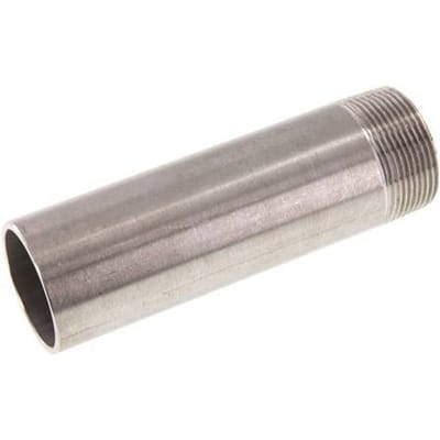 R 1 1/2'' Buitendraad x 48.3mm RVS Pijpnippel met Las uiteinde 20 Bar DIN 2982 - 150mm - FL2S-MS-ST-112R-48P3-150L