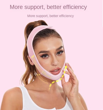 Herbruikbare Dubbele Kinverkleiner - V-lijn Masker voor Gezichtsafslanking - Kinband voor Dubbele Kin - Kin-Up Masker voor V-vormige Gezichtslift - Gezichtsverstrakker, Dubbele Kin Verwijderen, Kin Verkleiner, Lifting Masker