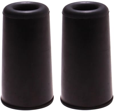 Benson Deurbuffers / deurstoppers rubbers - 2x - zwart - 75 x 40 mm - met schroefbevestiging