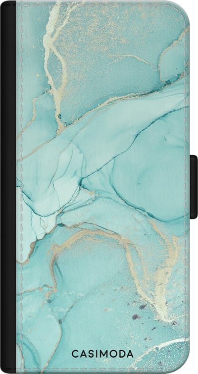 Casimoda® bookcase - Geschikt voor iPhone 11 - Hoesje met pasjeshouder - Marmer mint groen - Mint - Kunstleer