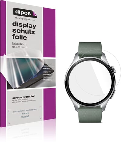 dipos – 6x Beschermfolie geschikt voor Xiaomi Watch5 | Krasbestendige & heldere Screenprotector Ultra-Thin