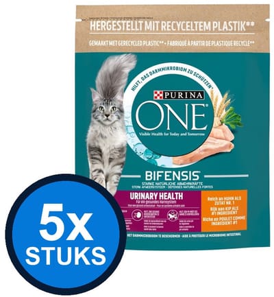 5x Purina One - Adult Urinary Care Kip - Kattenvoer Droogvoer - 800 g