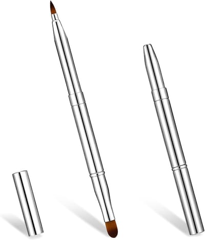 Dubbele Lipgloss Applicator - 2 Stuks Inklapbare Lippenborstels voor Lipstick, Concealer en Reismakeup voor Vrouwen en Meisjes