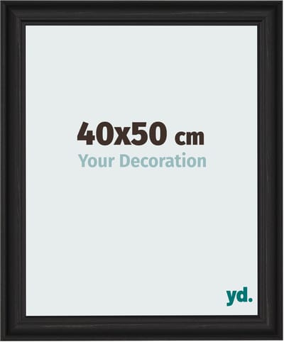 Your Decoration - Fotolijst 40x50 cm - MDF - Zwart Houtnerf - Lazio