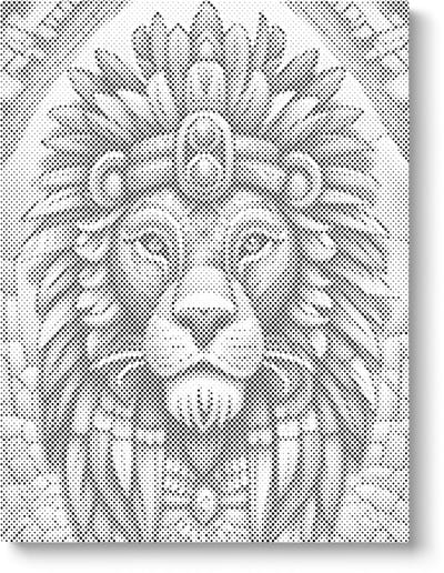 Leeuwen Familie | Dot painting | 40x50cm | Dot painting | Oh My Dotz | Dots stippen | Diamond painting & Schilderen op nummer alternatief | Happy hobby