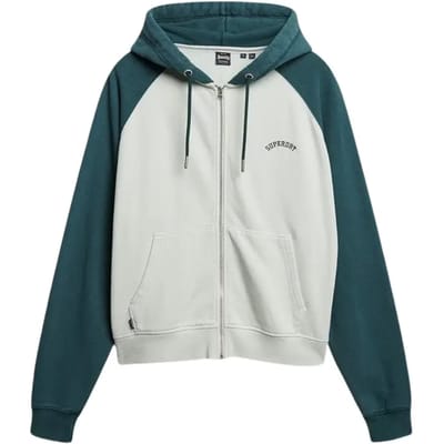 Kapuzensweatshirt met rits, raglanmouwen voor dames Superdry Logo Essential