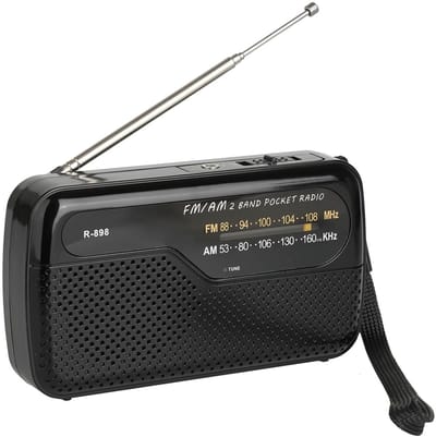 Noodradio - Draagbare radio - 12cm/90g - Gemakkelijk mee te nemen - noodpakket must have - radio op batterijen voor rampen