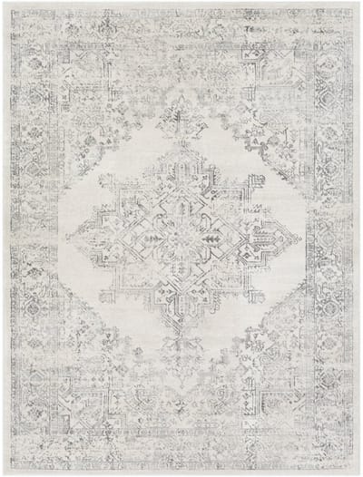 SURYA Ceren vloerkleed vintage oosters grijs wit