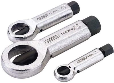 Moer Splitter Set - Moer Verwijderaar - Beschadigde Moeren Verwijderen - Beschermt Schroefdraad - 9-22mm Capaciteit - Blauw