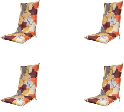 Tuinkussen hoog ca. 123x50 cm Grafi bordo (4 stuks) Madison | Tuinstoelkussen Madison 50% katoen 50% polyester