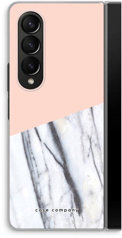 Case Company® - Hoesje geschikt voor Samsung Galaxy Z Fold4 hoesje - A touch of peach - Soft Cover Telefoonhoesje - Bescherming aan alle Kanten en Schermrand