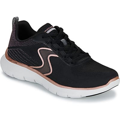Skechers Flex Appeal 5.0 sneakers zwart glitter