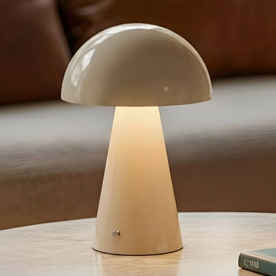 Lindby - LED tafellamp- met dimmer - 1licht - IJzer, polycarbonaat - H: 30 cm - beige - Inclusief lichtbron