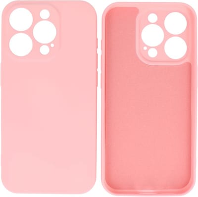 Fashion Backcover Telefoonhoesje - Color Hoesje - Geschikt voor iPhone 15 Pro - Roze