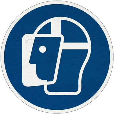 Gelaatsscherm verplicht gebodsbord - M013 | Sign Again materiaal | 10 cm